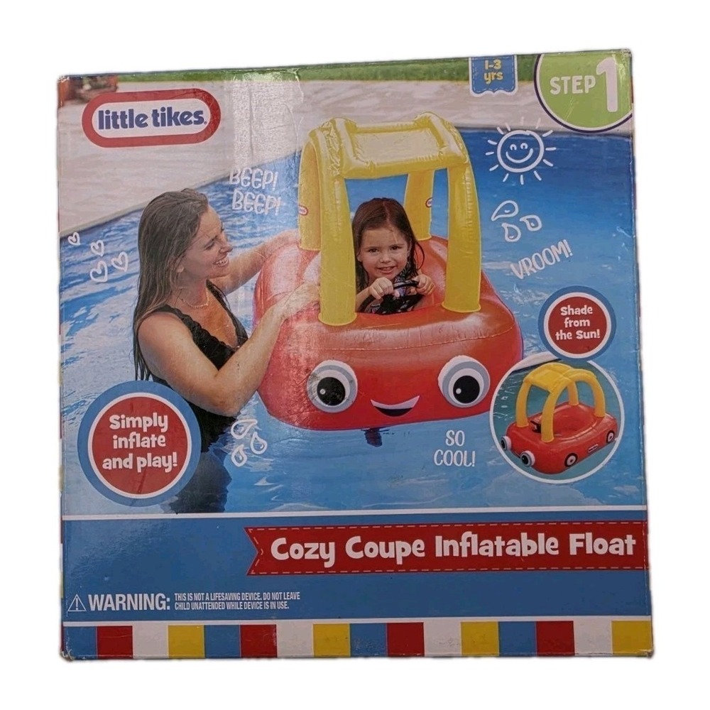 Little Tikes Cozy Coupe Inflatable Float Toddler 1-3 Red NIB Box Damage PC2720LT